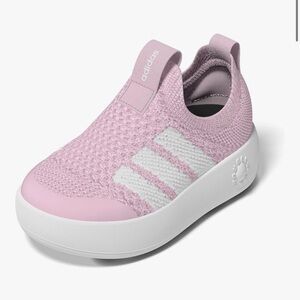 Adidas Kids Pink and White Sneakers